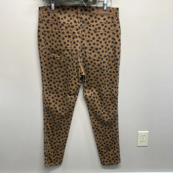 Madewell 10” High Rise Skinny Denim Jeans Dot Print 32 - Picture 4 of 15